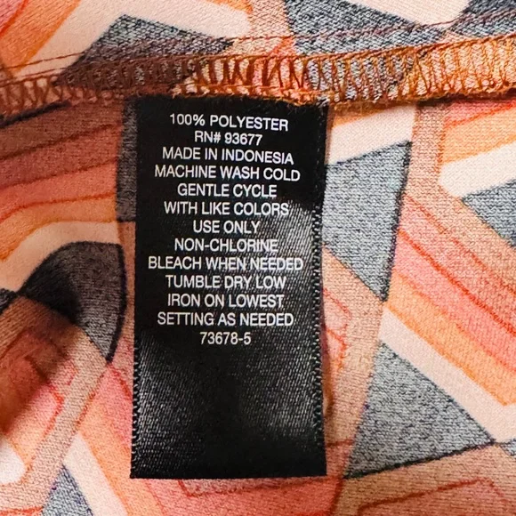 Worthington Long Sleeve Geometric Fit + Flare Dress Pockets! Size Small New - Picture 8 of 9